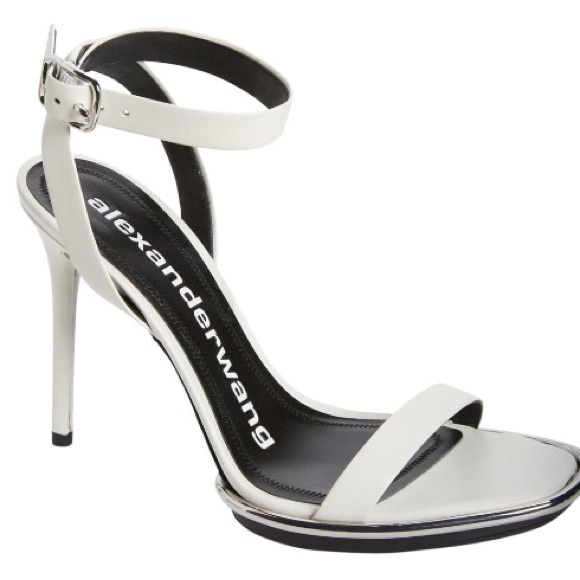 Alexander Wang Cady Leather Heels White - Picture 5 of 5
